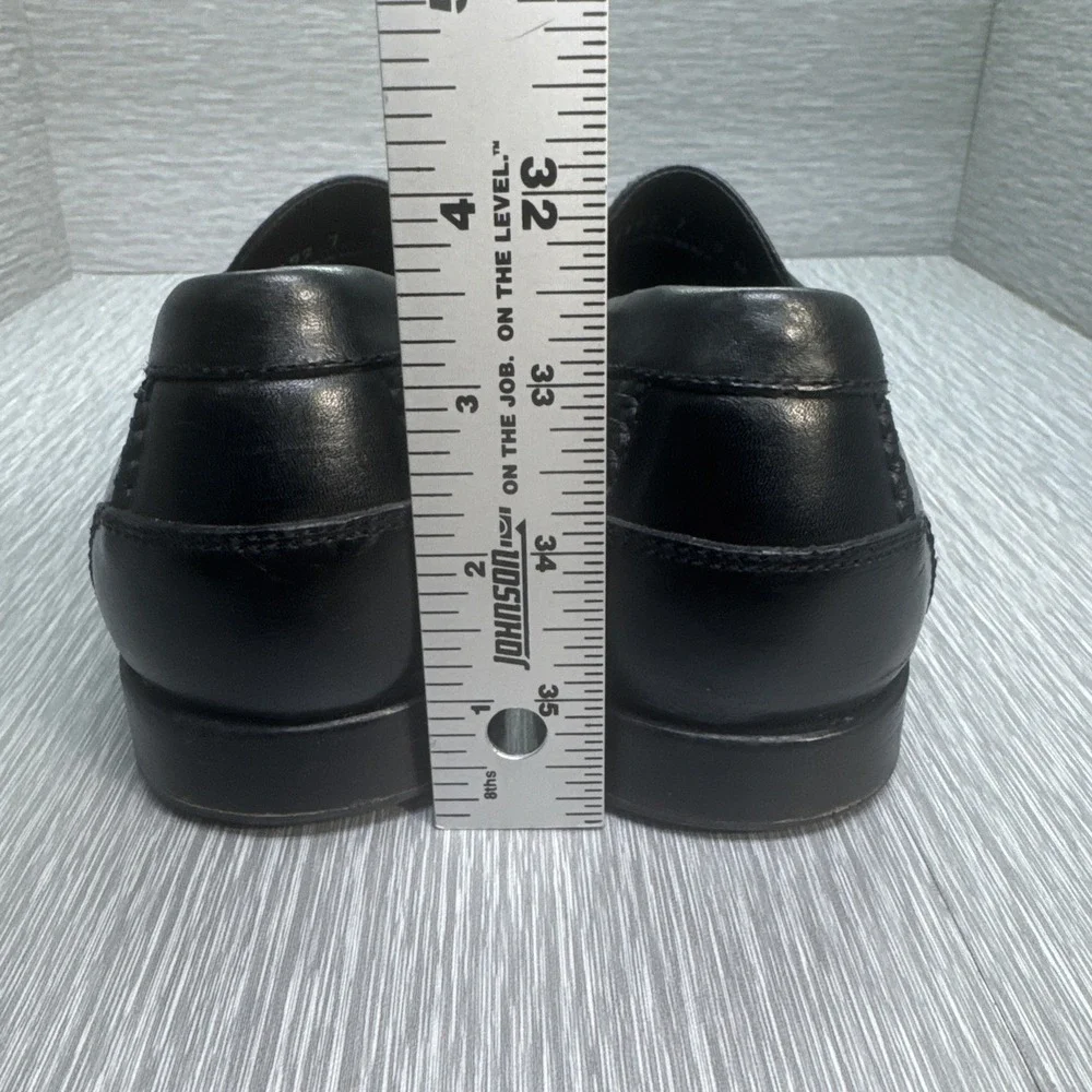 HS Trask Men's Black Leather Tassel Loafers 9M Made in Brazil Dress Shoes‎